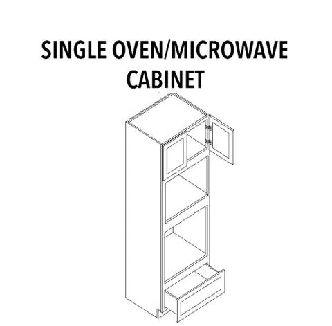 Single Oven and Microwave Cabinet - product illustration