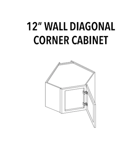 12 in Wall Diagonal Corner Cabinet - product illustration