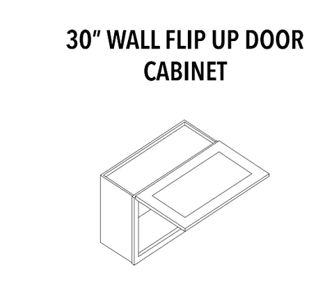 Wall Flip-Up Door Cabinet - product illustration