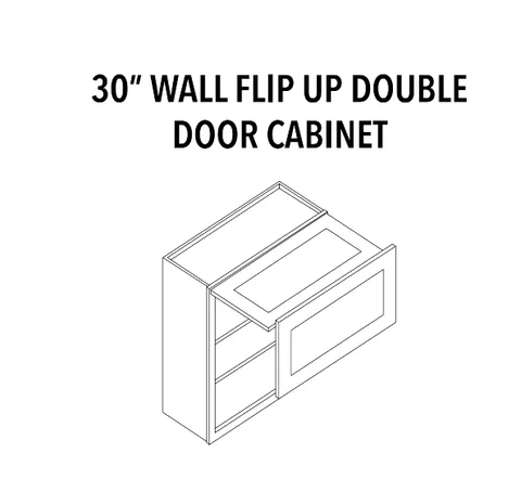 Wall Flip-Up Double Door Cabinet - product illustration
