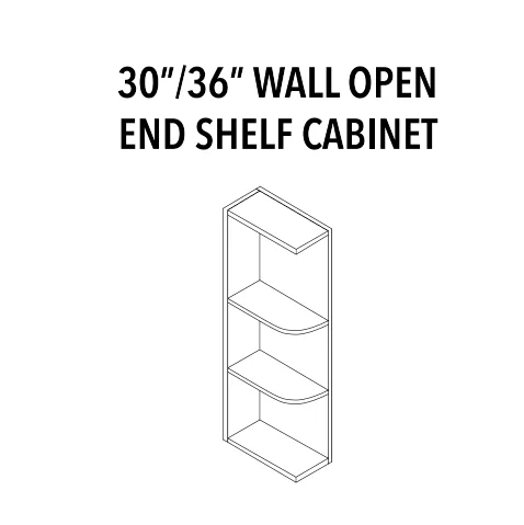 Wall Open End Shelf Cabinet - product illustration