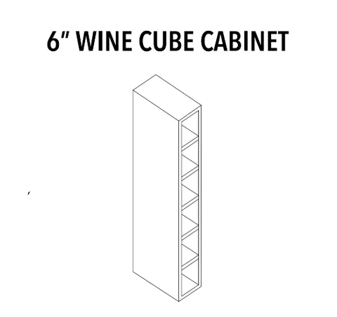 6 in Wine Cube Cabinet - product illustration