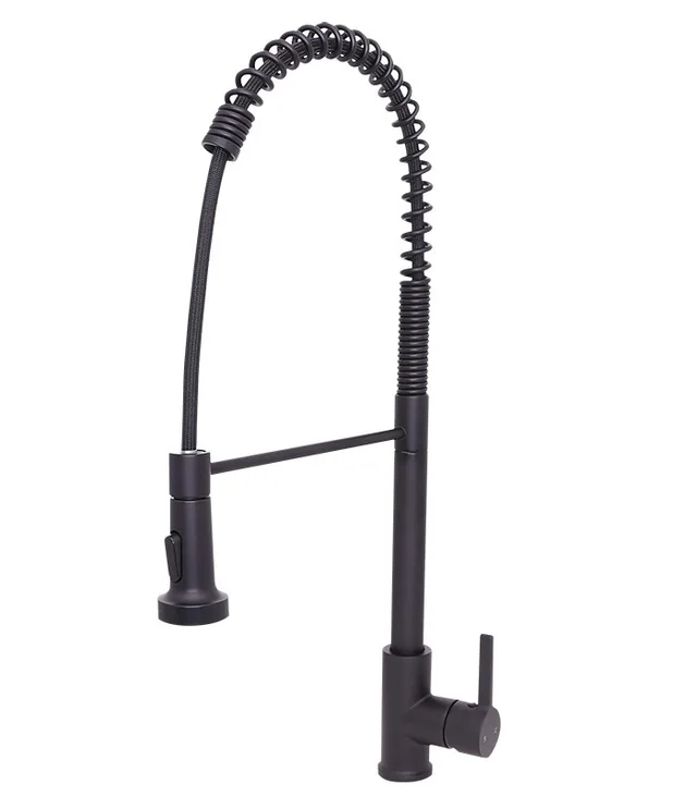 Pull Down Kitchen Faucet in Matte Black