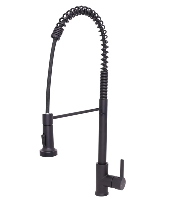 Pull Down Kitchen Faucet in Matte Black