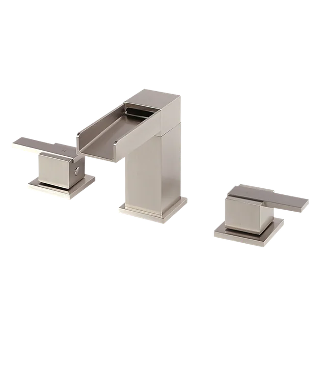 Widespread Bathroom Faucet with Pop-up Drain in Brushed Nickel
