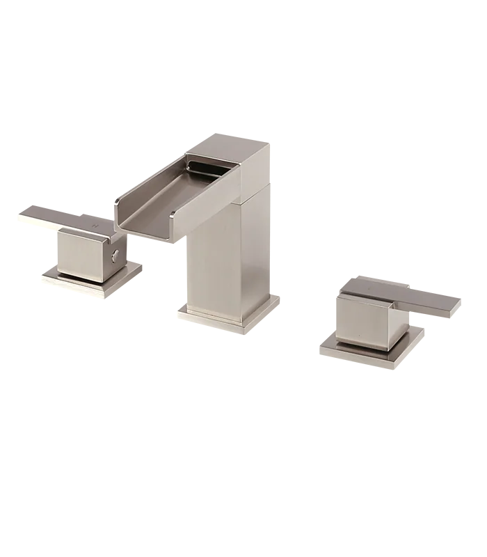 Widespread Bathroom Faucet with Pop-up Drain in Brushed Nickel