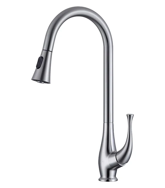 Pull Down Kitchen Faucet in Brushed Nickel with Touch Activation