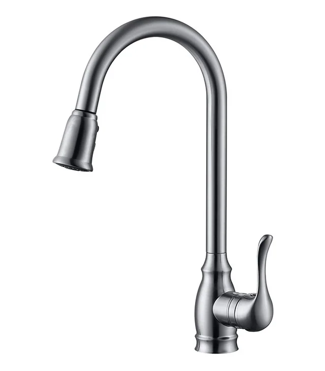 Pull Down Kitchen Faucet in Brushed Nickel with Touch Activation