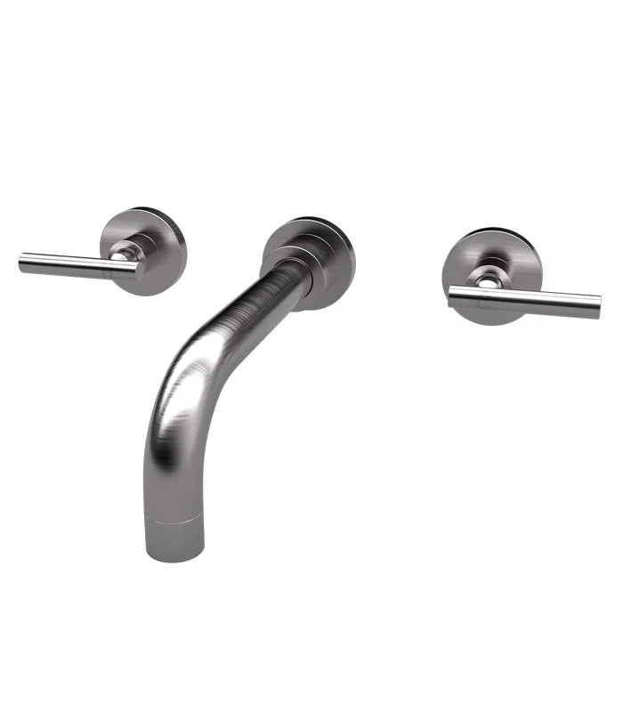 Wall-mount Bathroom Faucet in Brushed Nickel