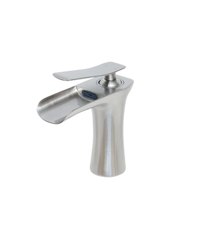 Single Hole Bathroom Faucet in Brushed Nickel