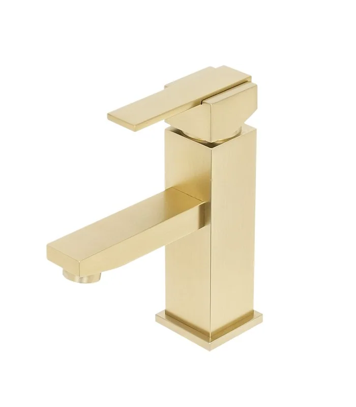 Single Hole Bathroom Faucet in Brushed Gold