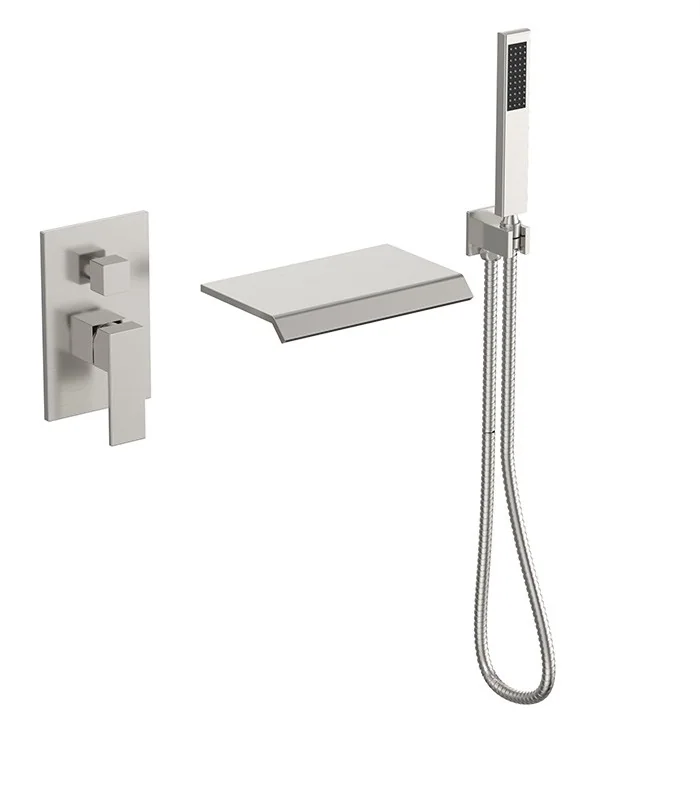 Bathroom Wall-mount Faucet in Brushed Nickel