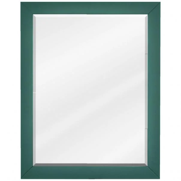22 × 28 in Mitered-Frame Beveled Wall Mirror - Forest Green shown