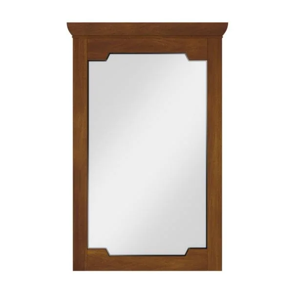 22 × 34 in Contoured-Frame Beveled Wall Mirror - Chocolate shown