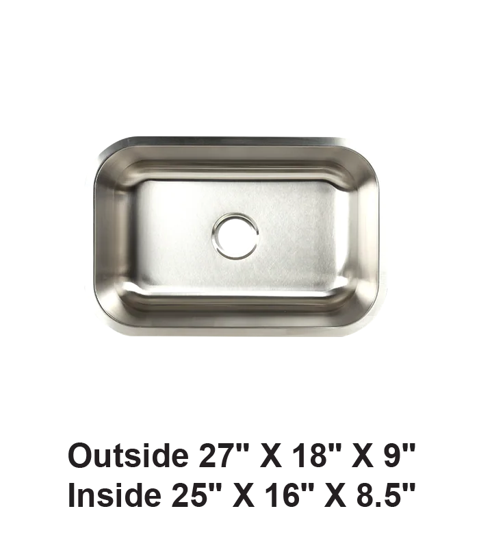 Undermount Single Bowl Stainless Steel Sink