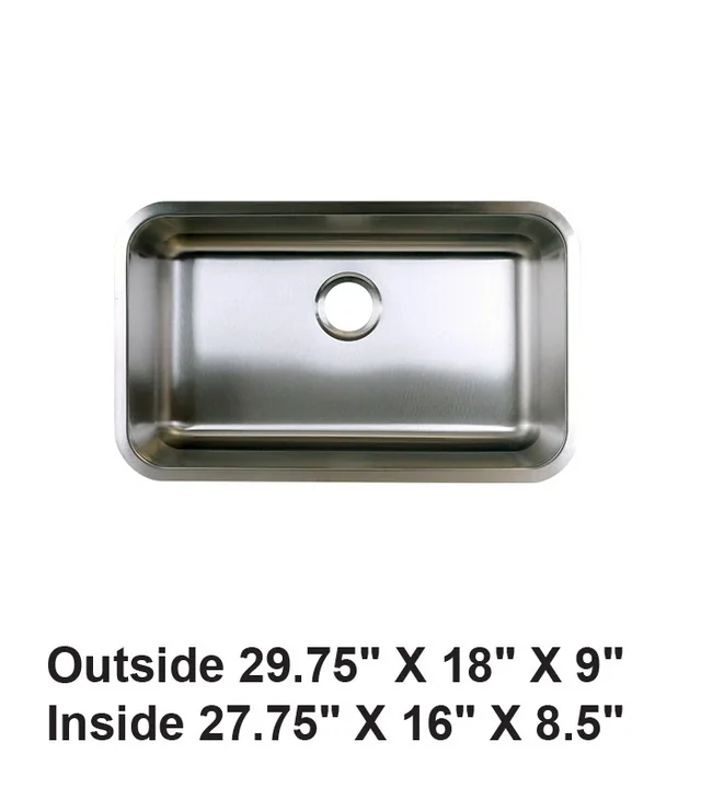 Undermount Single Bowl Stainless Steel Sink