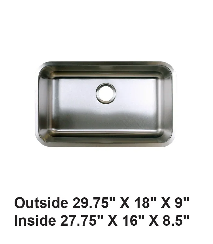 Undermount Single Bowl Stainless Steel Sink
