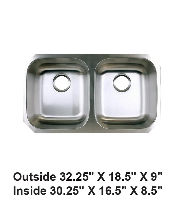Undermount Double Bowl 50/50 Stainless Steel Sink