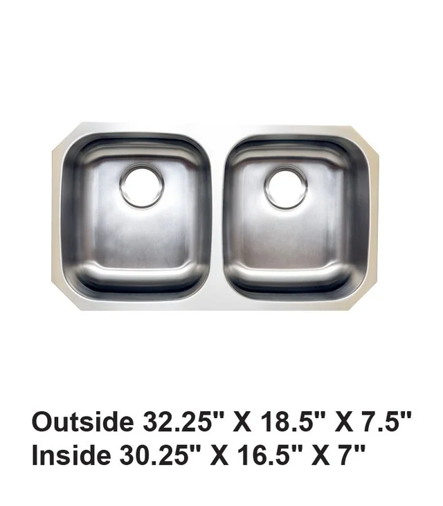 Undermount Double Bowl 50/50 Stainless Steel Sink