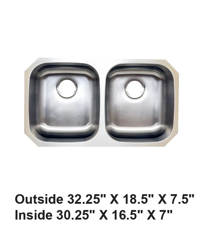 Undermount Double Bowl 50/50 Stainless Steel Sink