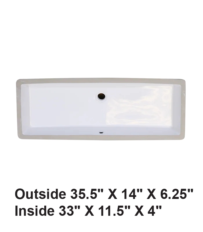Undermount Ceramic Sink White