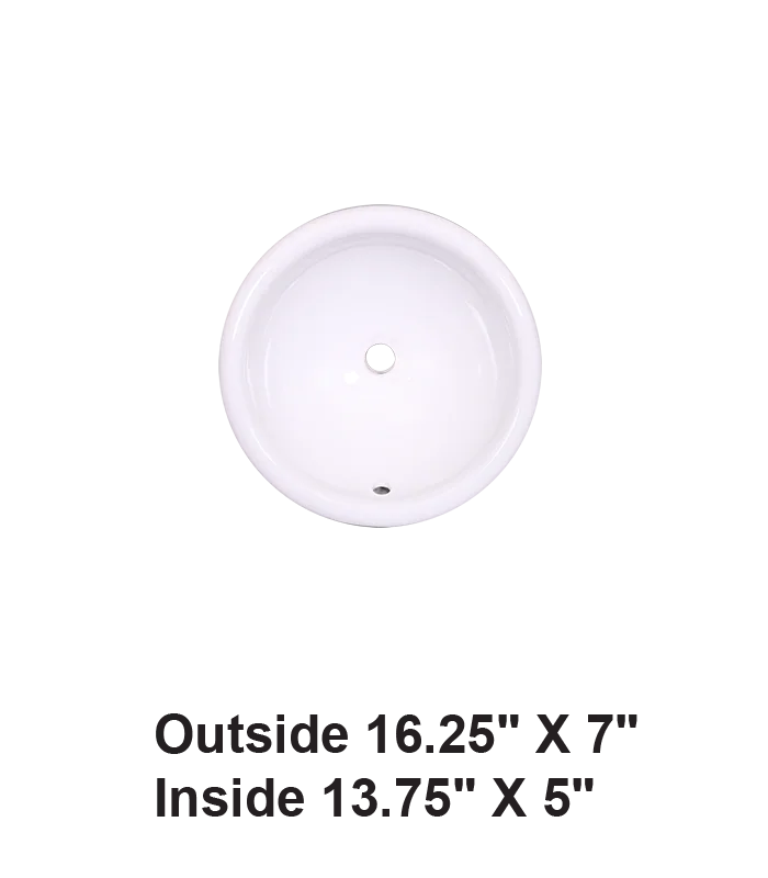 Drop-in Ceramic Sink White