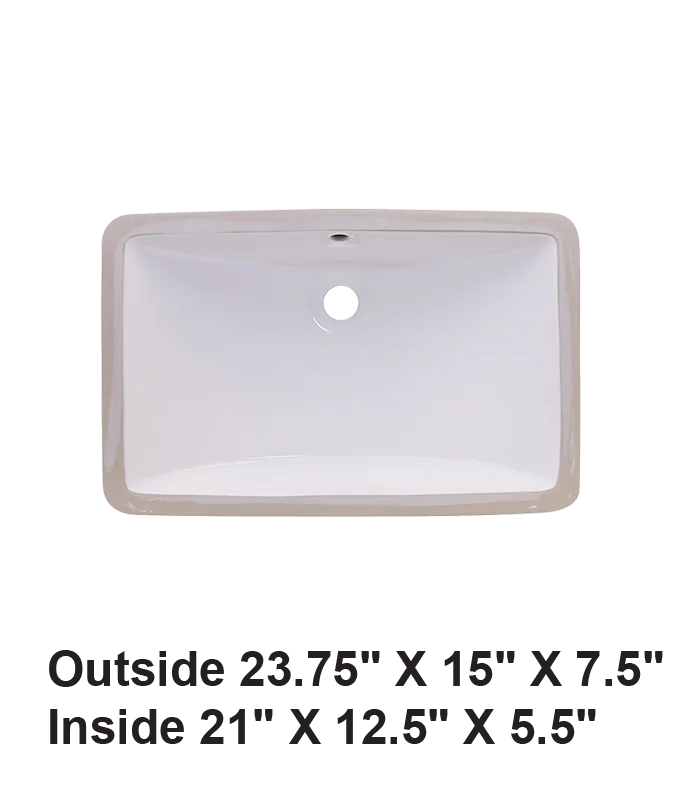 Undermount Ceramic Sink White