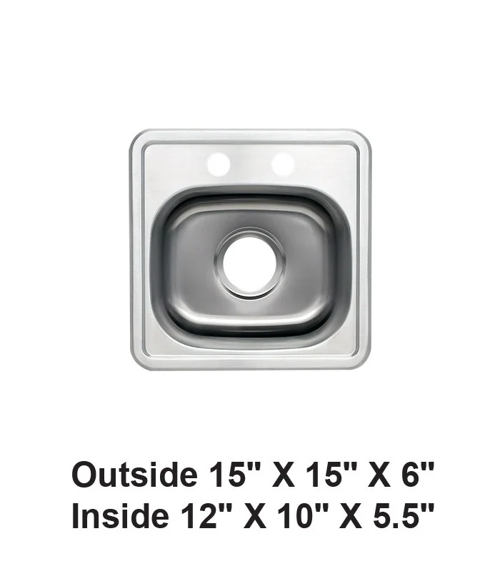 Drop-in Single Bowl Stainless Steel Sink