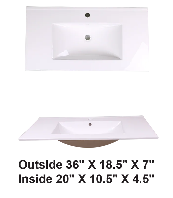 Vanity Top Sink White
