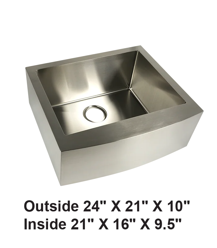 Single Bowl Farmhouse Apron Front Stainless Steel Sink