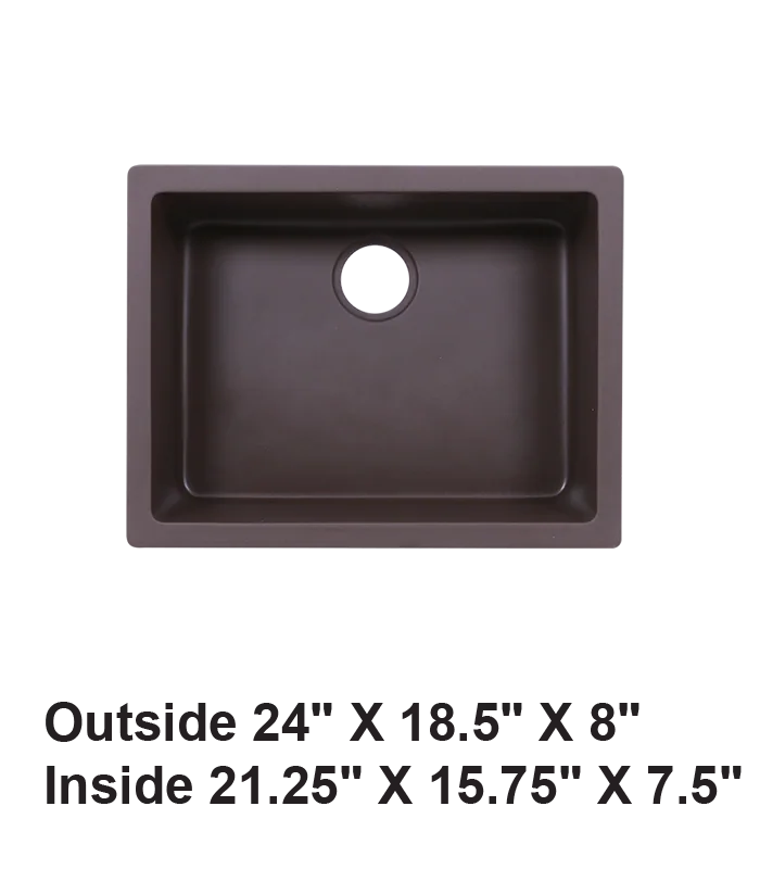 Single Bowl Granite Composite Sink Coffee