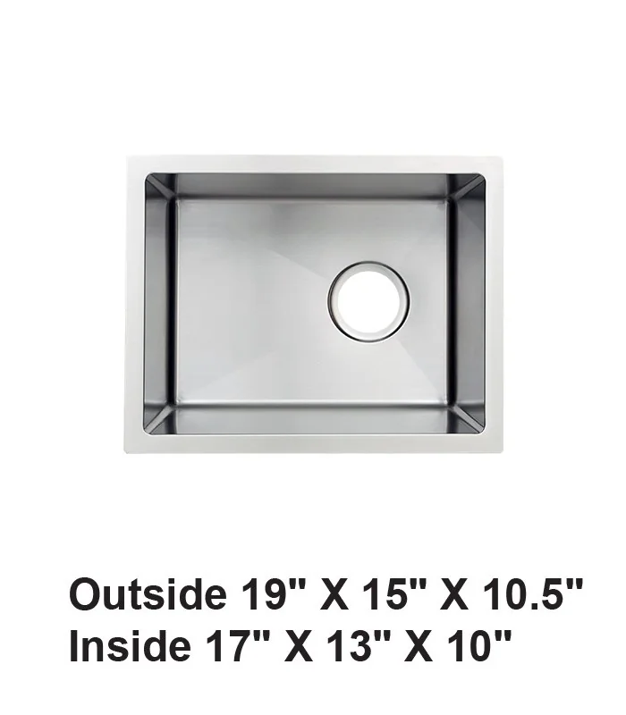 Handmade Undermount Single Bowl Stainless Steel Sink