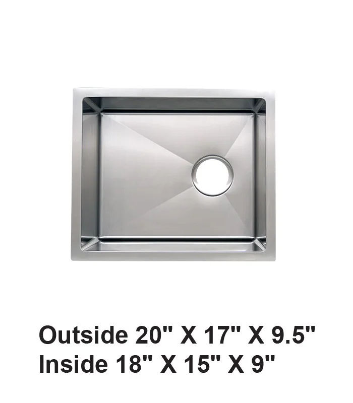 Handmade Undermount Single Bowl Stainless Steel Sink
