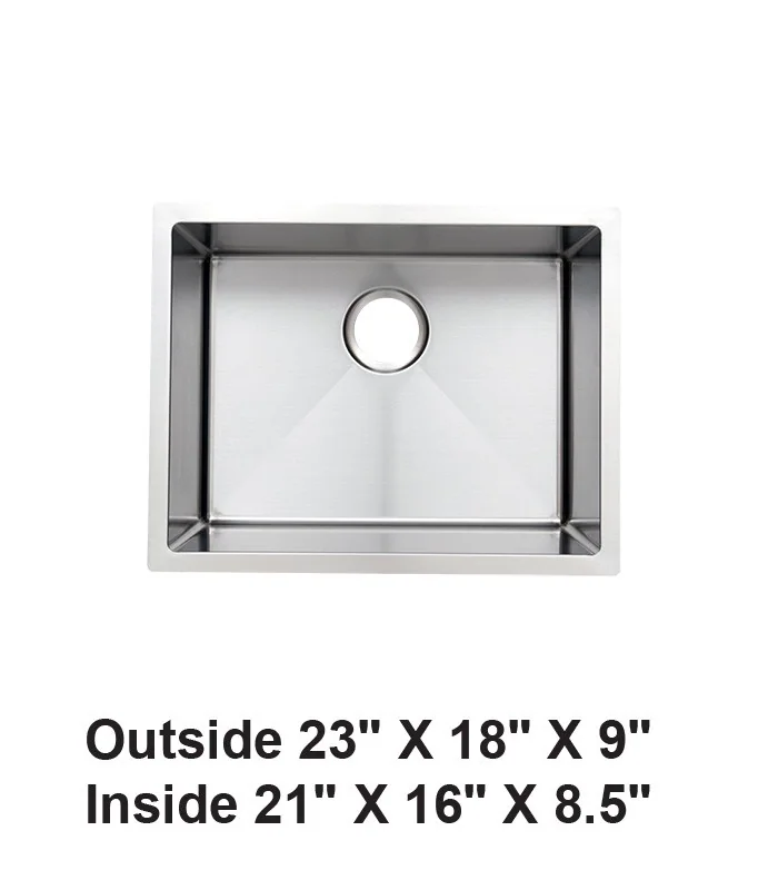 Handmade Undermount Single Bowl Stainless Steel Sink