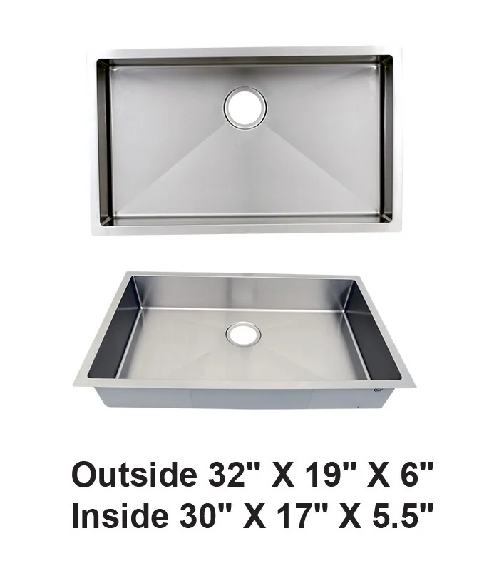 Undermount Single Bowl Stainless Steel ADA Sink