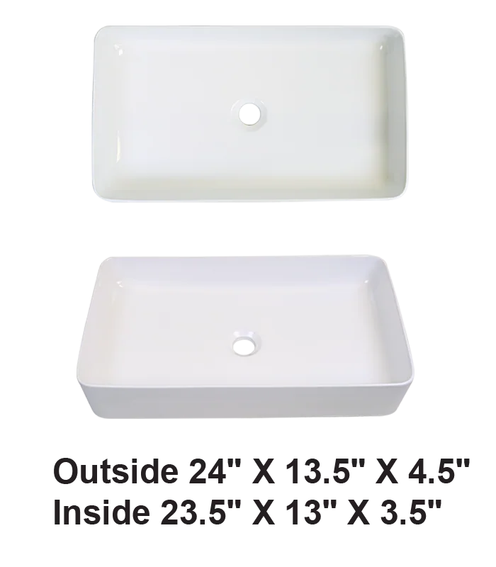 Vessel Ceramic Sink White