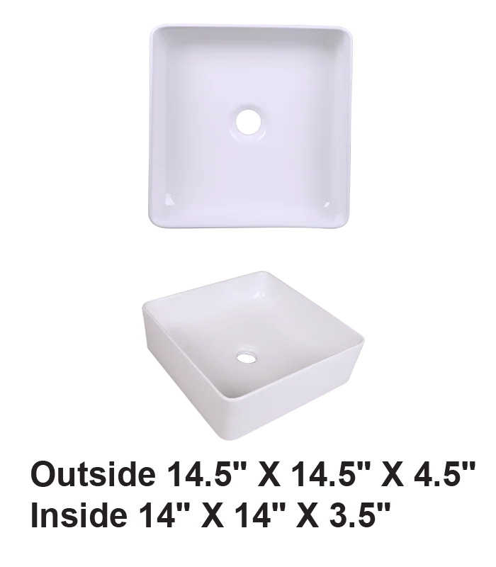 Vessel Ceramic Sink White