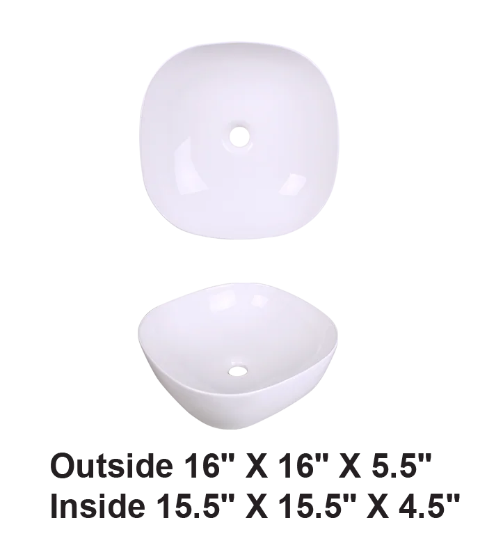 Vessel Ceramic Sink White