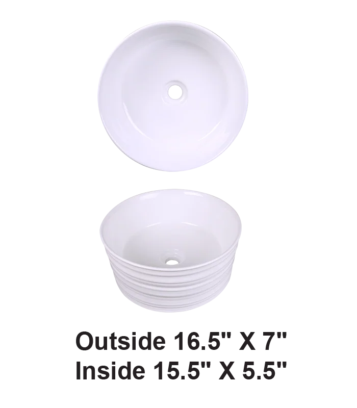 Vessel Ceramic Sink White
