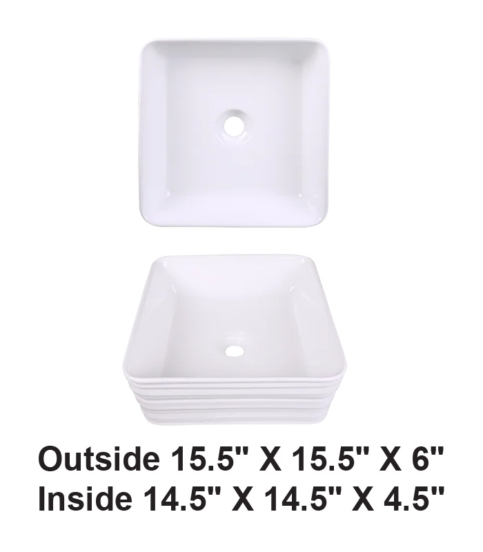 Vessel Ceramic Sink White