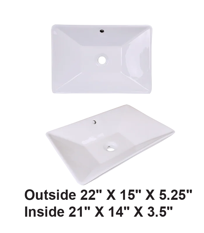 Vessel Ceramic Sink White