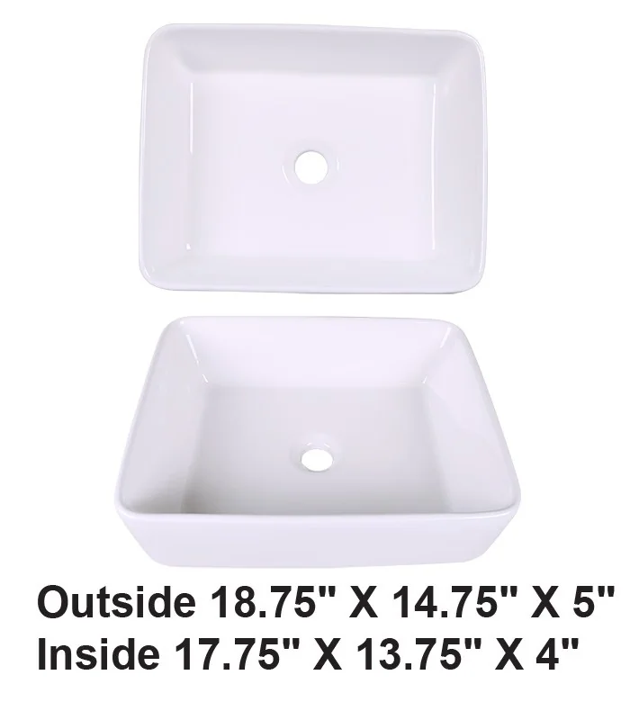 Vessel Ceramic Sink White