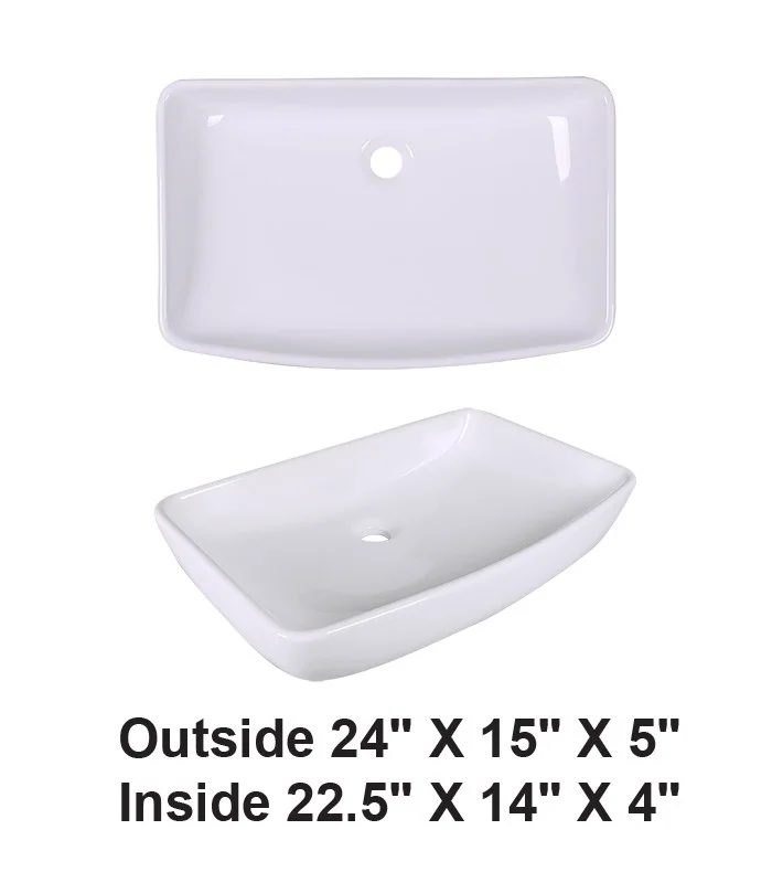 Vessel Ceramic Sink White