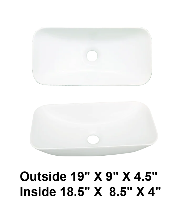 Vessel Ceramic Sink White