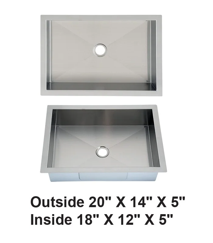 ADA Undermount Single Bowl Stainless Steel Sink