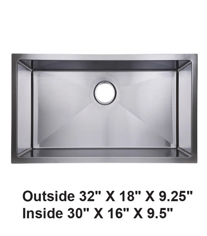 Handmade Undermount Single Bowl Stainless Steel Sink