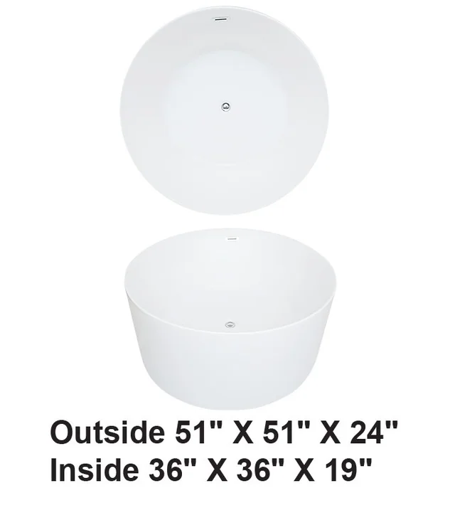 Freestanding Round Bathtub