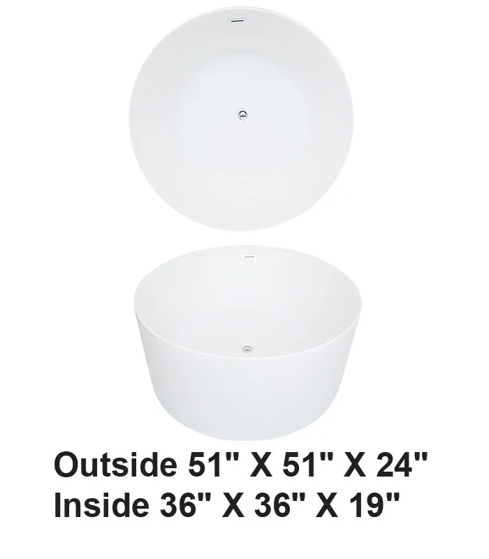 Freestanding Round Bathtub