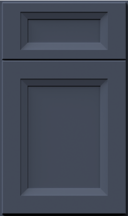 Blue Beveled Cabinet Finish