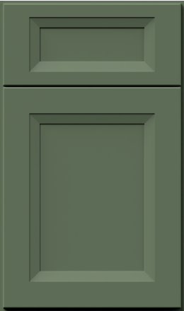 Green Beveled Cabinet Finish